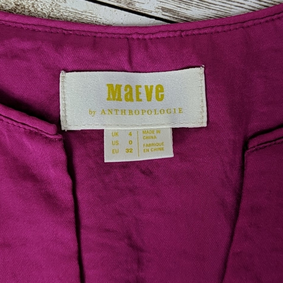 Anthropolgie Maeve Weekend Getaway Blouse sz 0 - Picture 10 of 16
